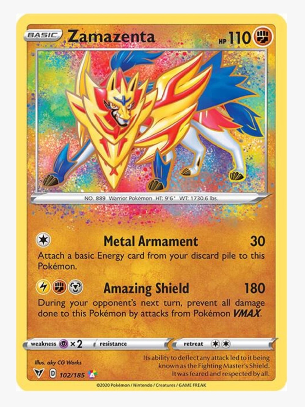 Zamazenta SWSH04: Vivid Voltage Pokemon Trading Card